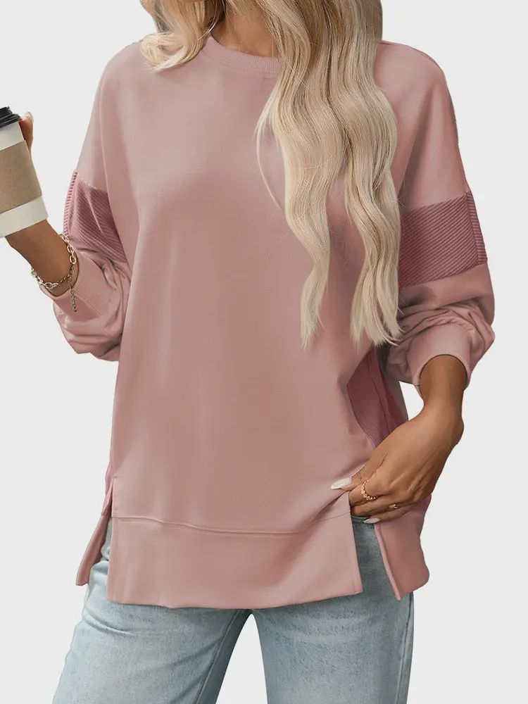 Colorblock Crewneck Long Sleeve Sweatshirt