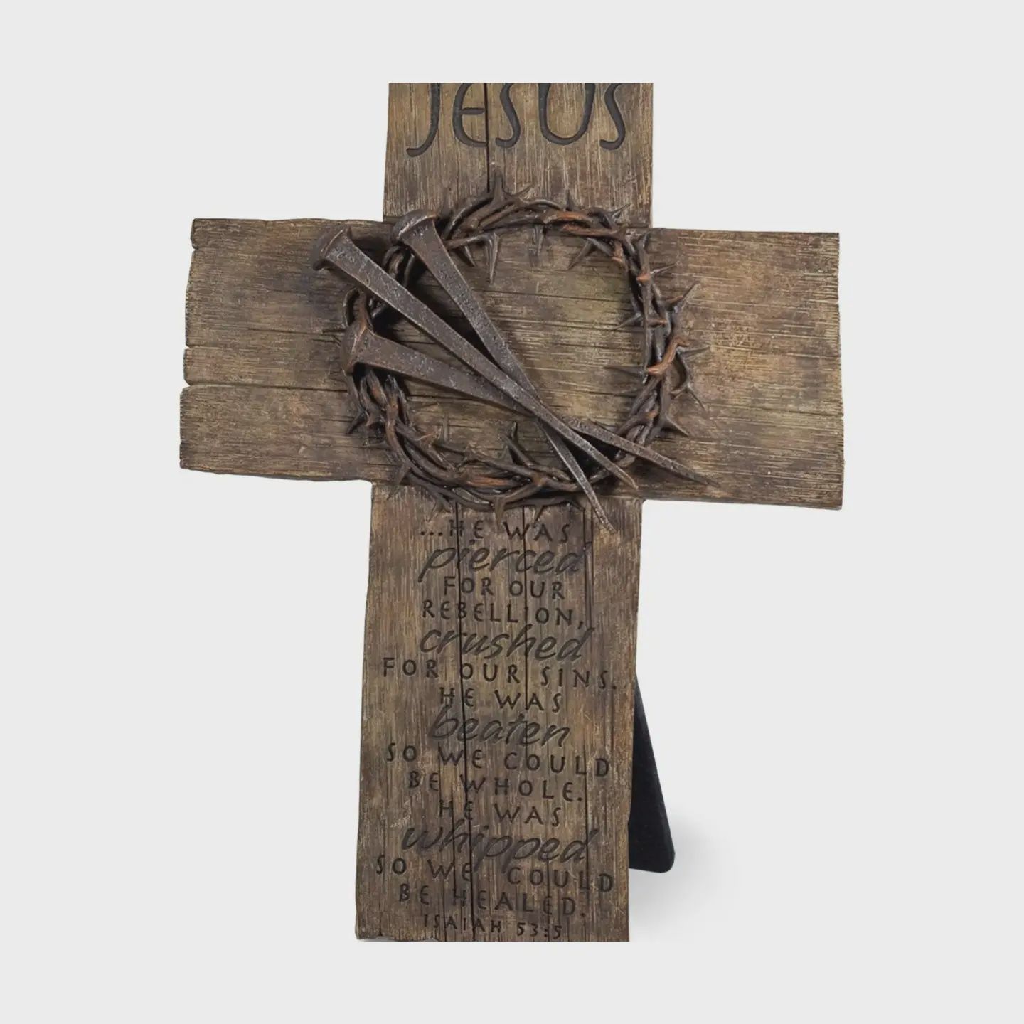 Wall Cross with Nails with Stand