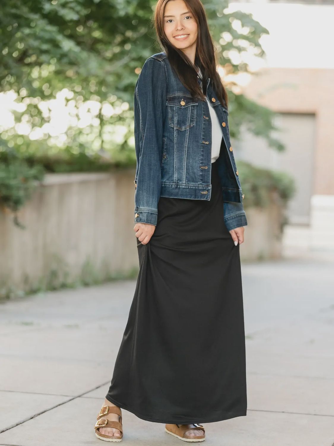 Clarise Black Premium Knit Maxi