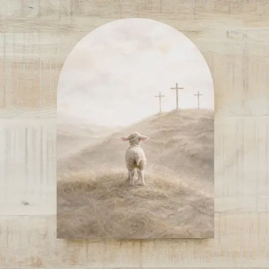 Lamb at the Cross   (7x10)