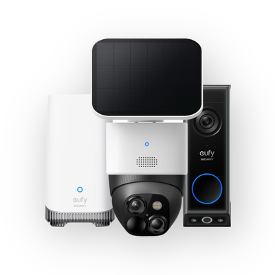 Complete Eufy camera system with Homebase 3 + Eufycam Solocam S340 and Eufy Video Doorbell E340