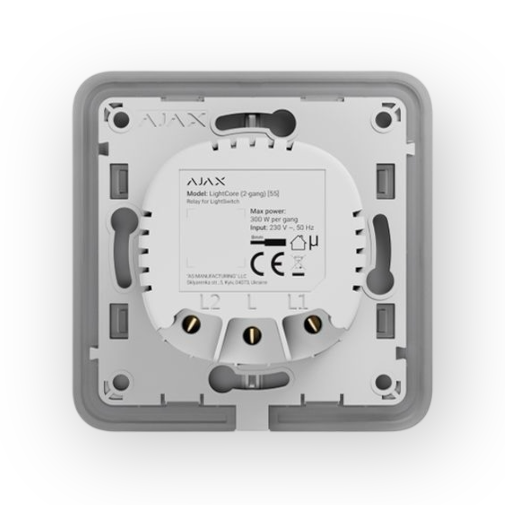 AJAX Lightcore inbouw schakelaar dubbelvoudig