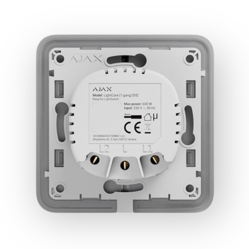 AJAX Lightcore flush-mounted switch single