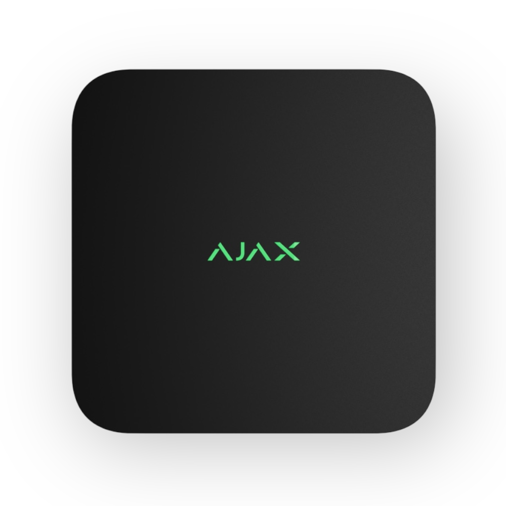 AJAX NVR 8 kanalen IP 4K recorder zwart