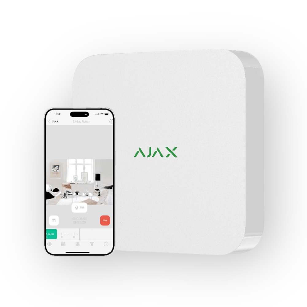 AJAX NVR 16 channels IP 4K recorder white