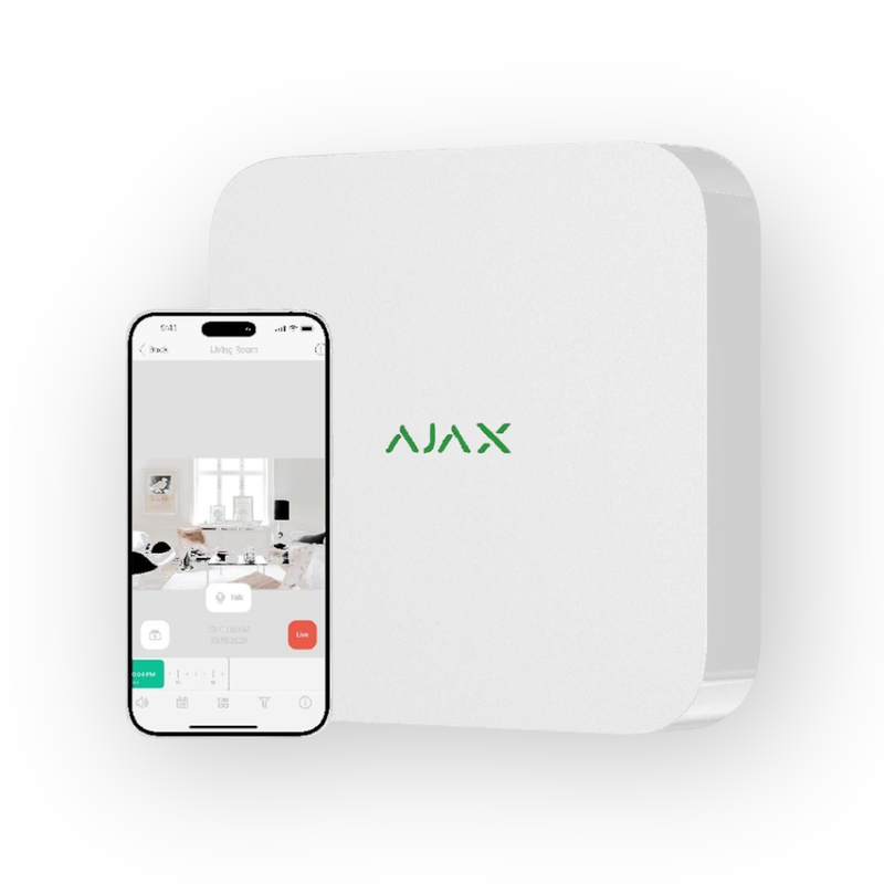 AJAX NVR 16 kanalen IP 4K recorder wit