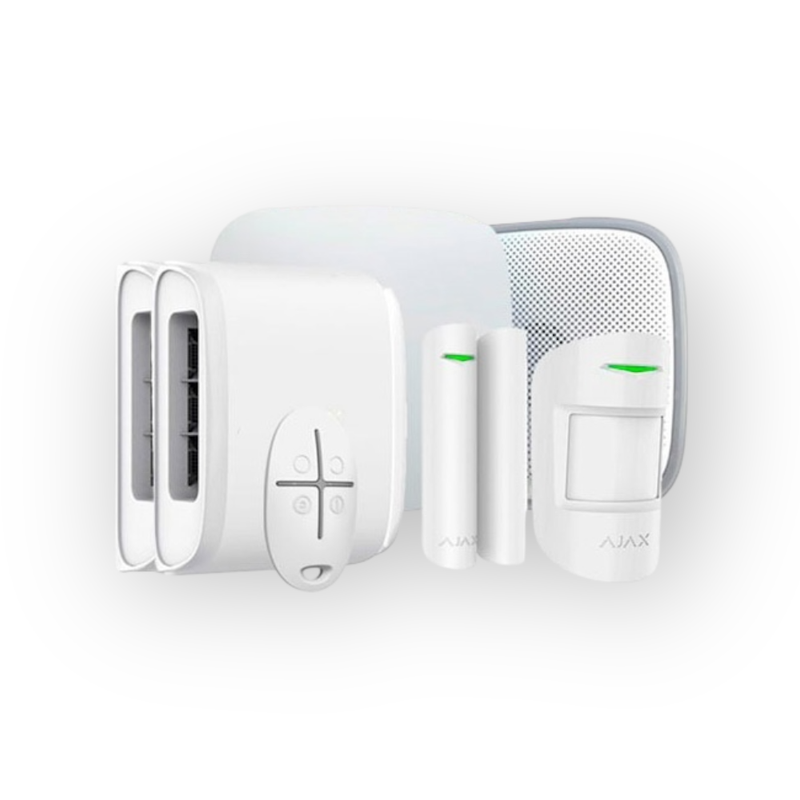 Kit de alarma exterior AJAX con detectores de cortina y sirena DualCurtain para España