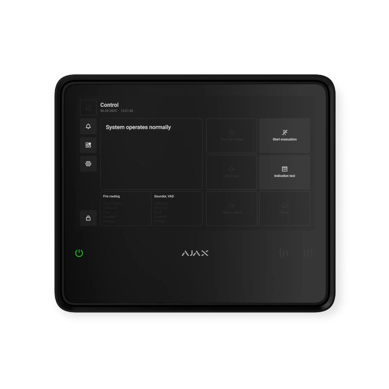 AJAX EN54 Fire Hub Jeweller zwart