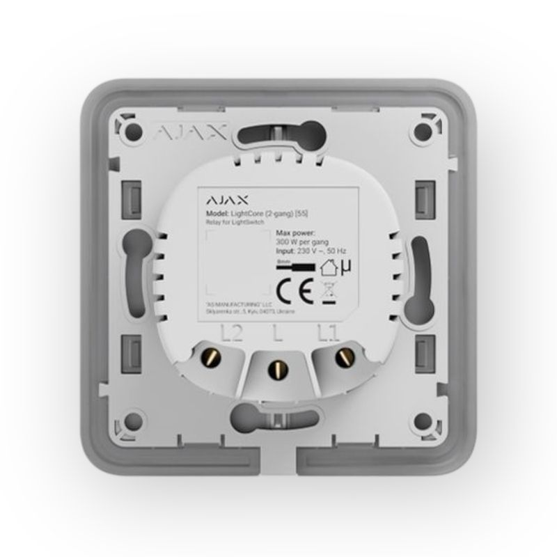 AJAX Lightcore inbouw schakelaar dubbelvoudig