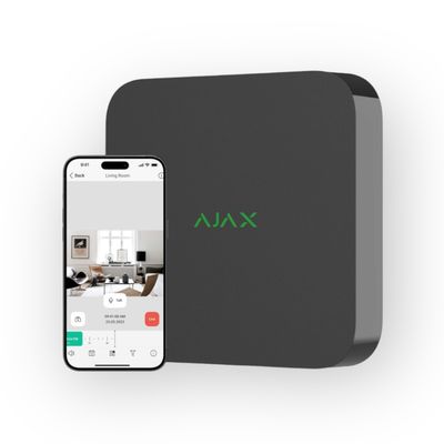 AJAX NVR 8 kanalen IP 4K recorder zwart