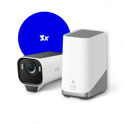 Eufycam S3 Pro solar camerasysteem 3-pack + HomeBase 3 Eufycam S3 Pro solar camerasysteem 3-pack + HomeBase 3
