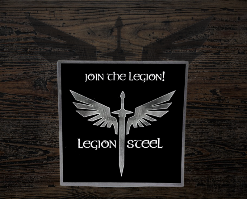 Legion Steel Logo Sticker - Glossy 3&quot; x 3&quot;