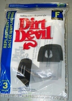Dirt Devil Type F Bags - 3 bags