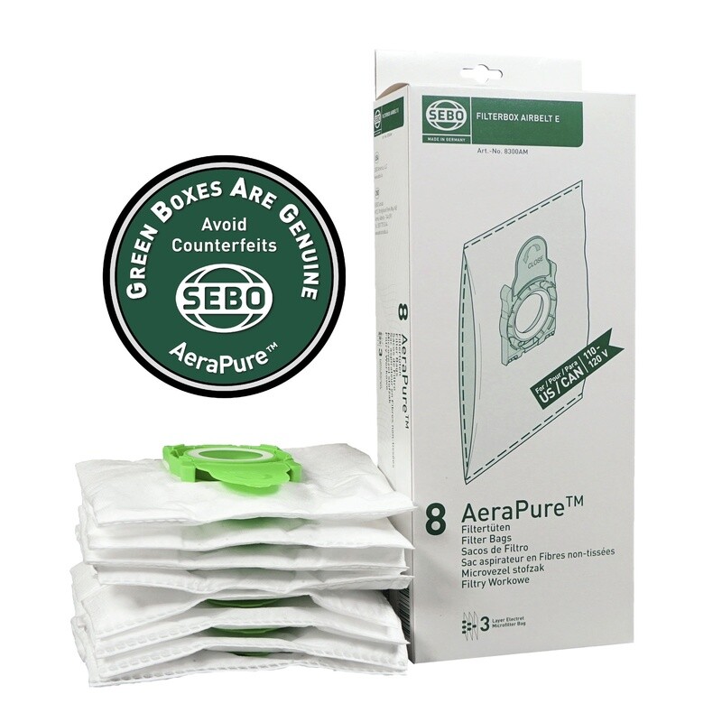 Sebo Filterbox Airbelt E Bags - 8 bags