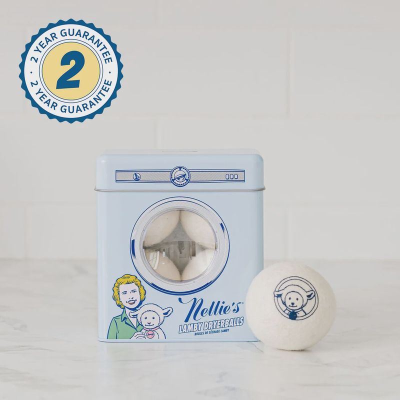 Nellie&#39;s Wool Dryerball - 4 pack tin