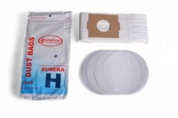 Eureka Type H Bags - 3 bags + 3 filters