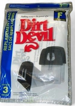 Dirt Devil Type F Bags - 3 bags