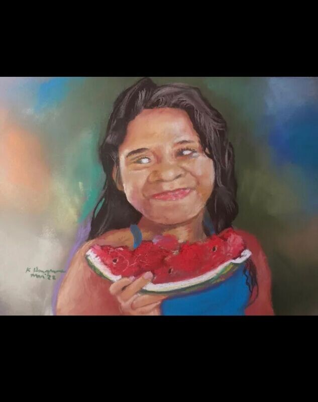Girl Eating a Watermelon Girl Eating a Watermelon