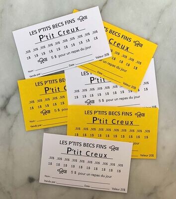 CARTE P’TITS CREUX CARTE P’TITS CREUX