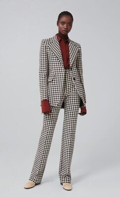 Houndstooth Checkered Pants Suit