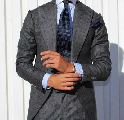 Grey Plaid Italian