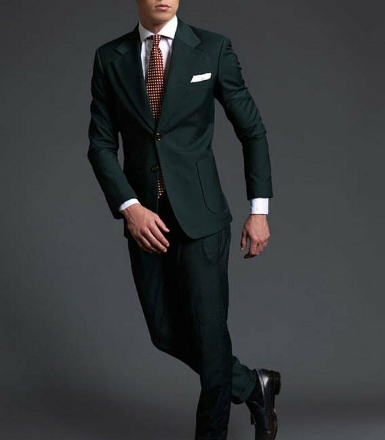 Hunter Green Italian Silk-Wool