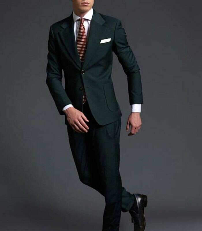 Hunter Green Italian Silk-Wool