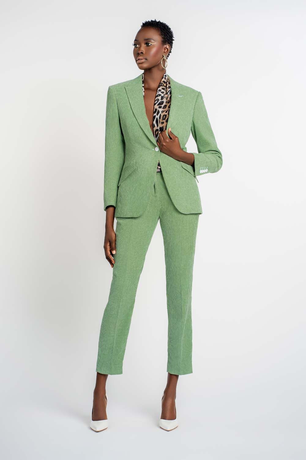 Corduroy Suit in Winter Green