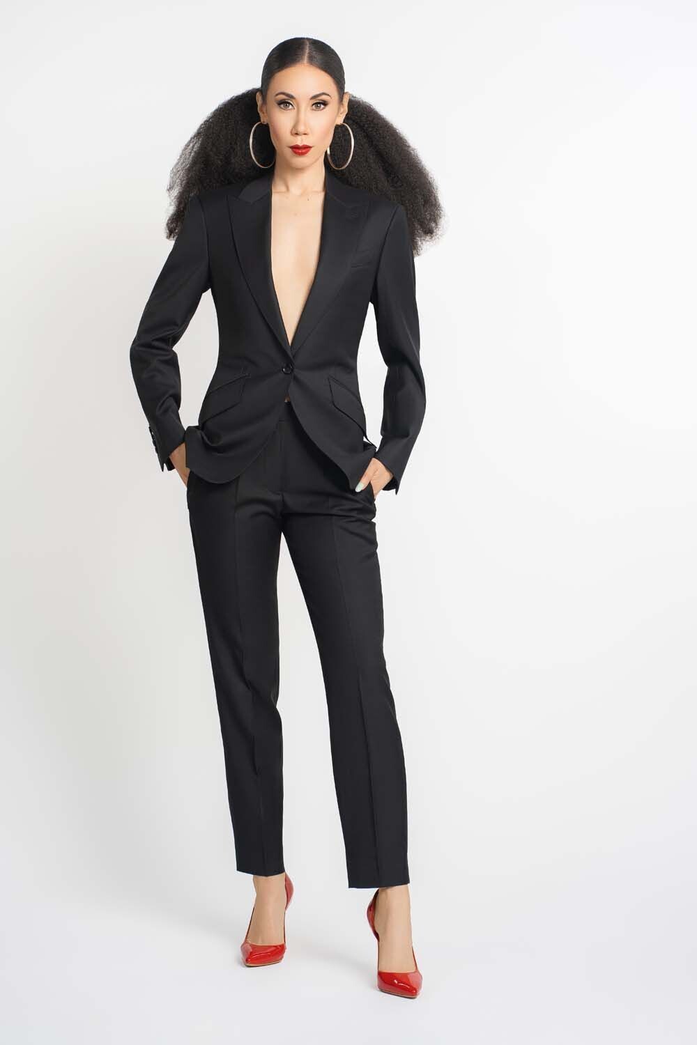 Wool Suit in Black Pearl