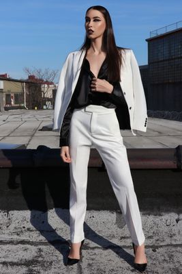 Textured Velvet Single Breast  Suit Seperate