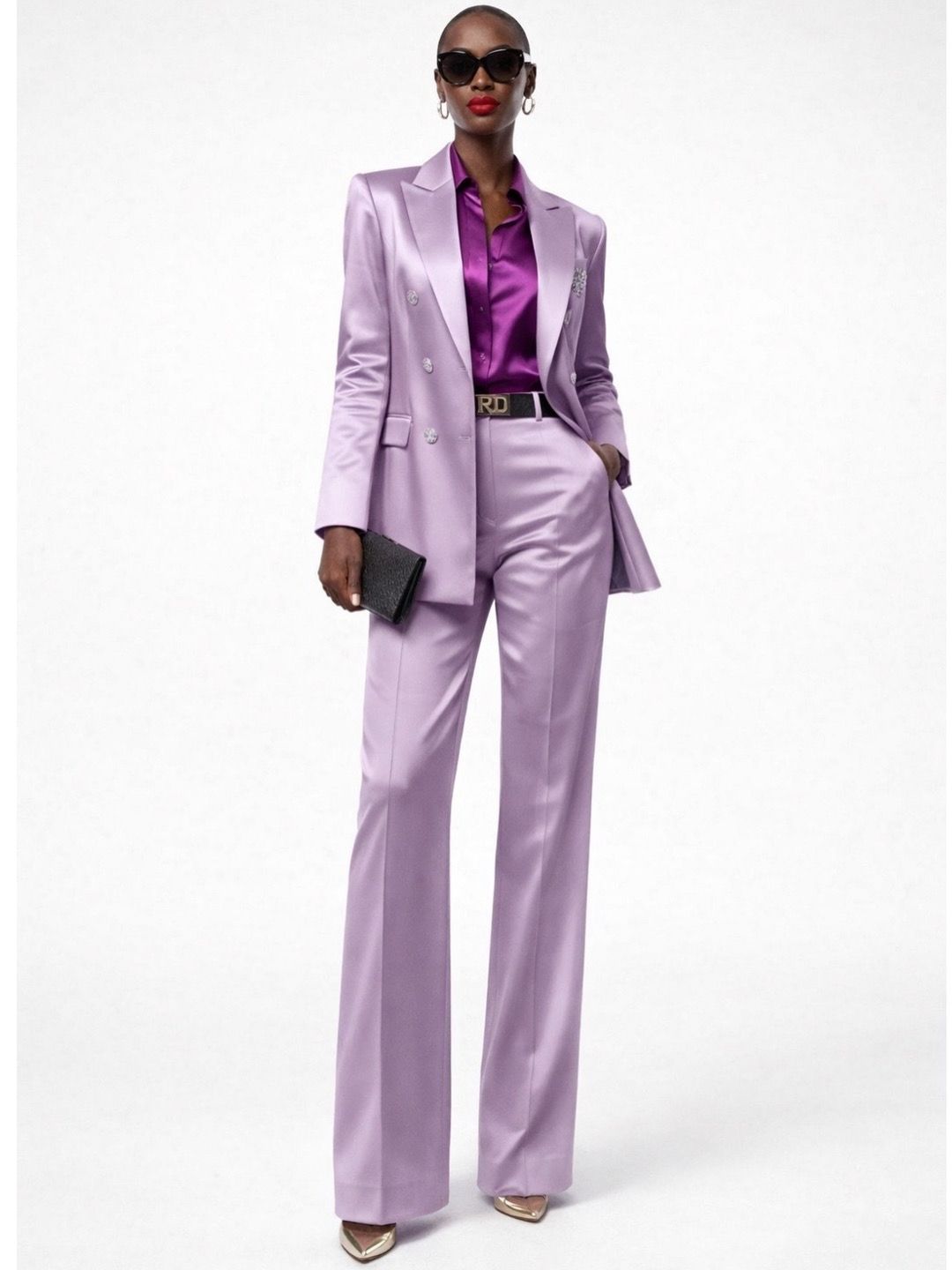 Silk Double Breasted Suit