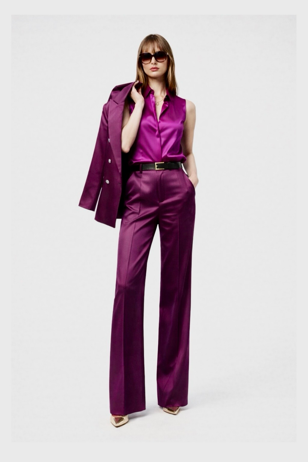 Silk Suit Double Breasted