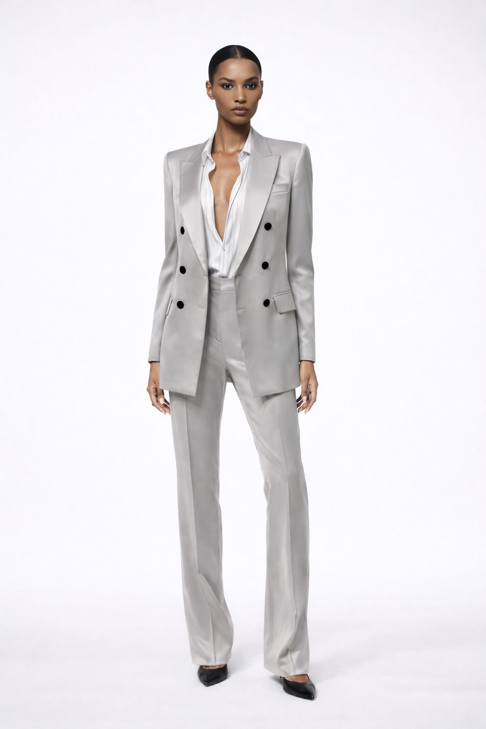 Silk Double Breasted