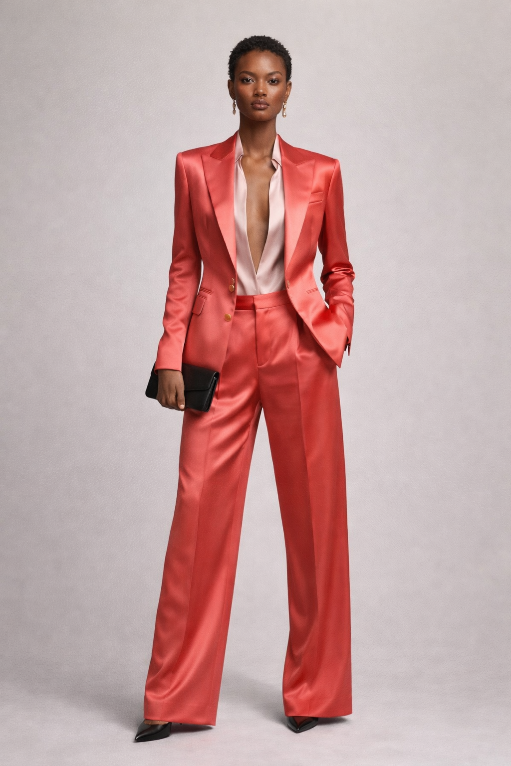 Silk Single Breast Suit