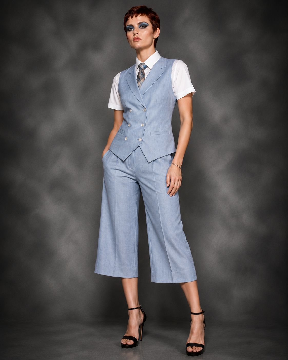 THE REGENT VEST & CULOTTE ENSEMBLE THE REGENT VEST & CULOTTE ENSEMBLE