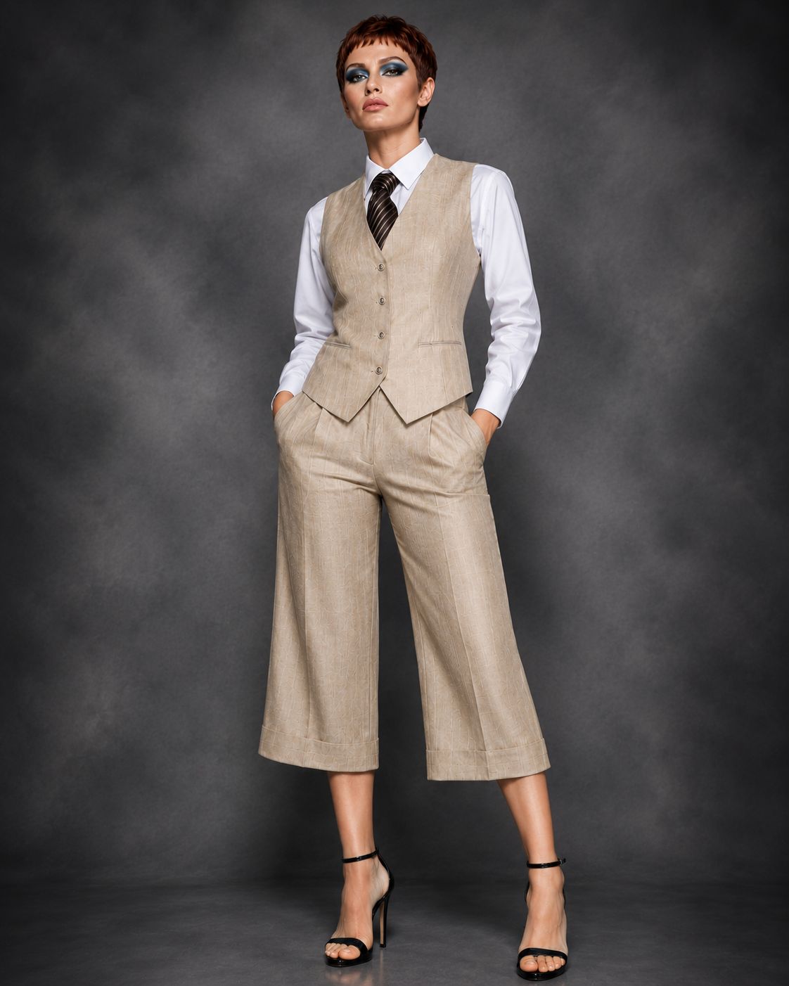 THE SOVEREIGN VEST & CULOTTE ENSEMBLE THE SOVEREIGN VEST & CULOTTE ENSEMBLE