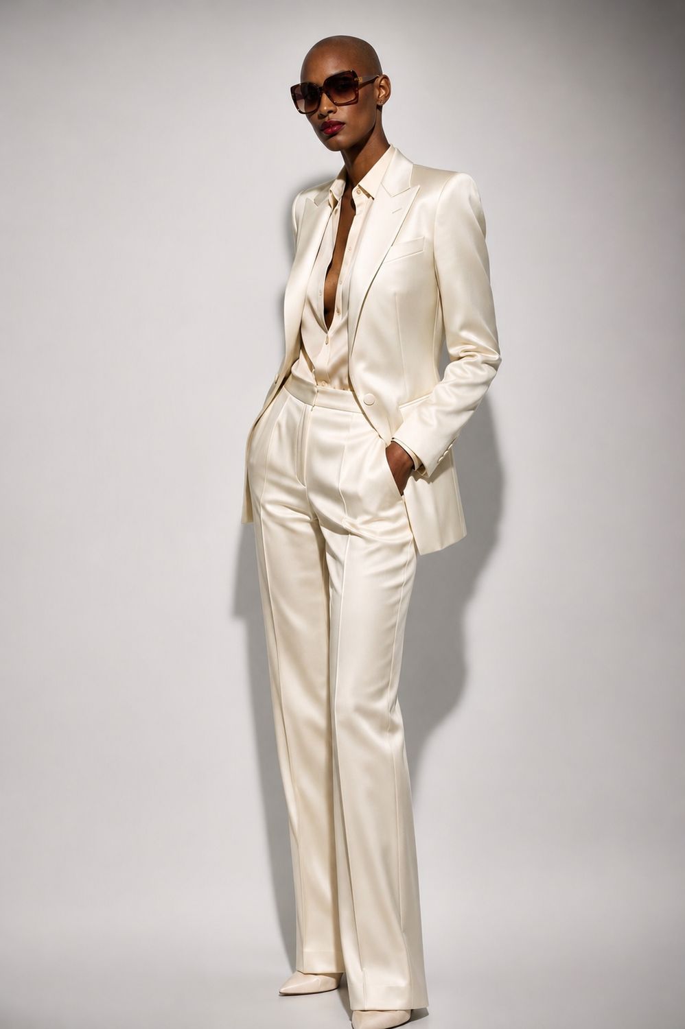 Silk Double Breasted Suit