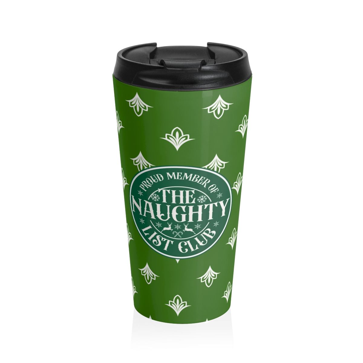 Naughty List Club - Green Bandana Design - Stainless Steel Travel Mug