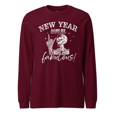 New Year Same Me Long Sleeve Tee