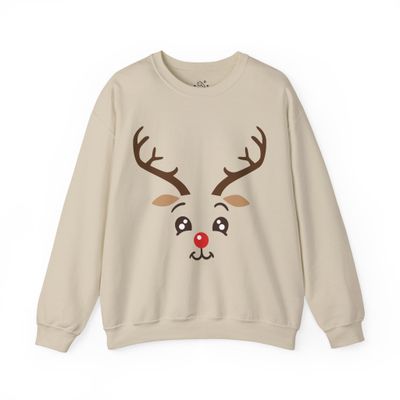 Reindeer Face Sweatshirt