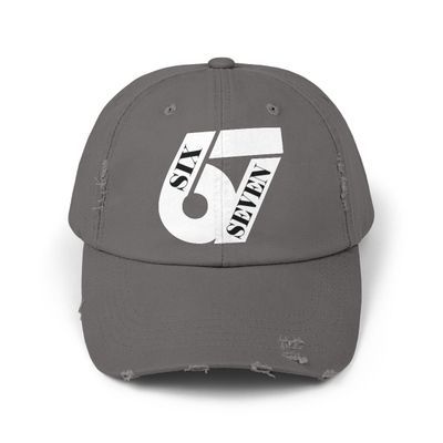 Six Seven Distressed Cap (White DTF)