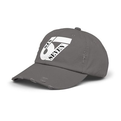Six Seven Distressed Cap (White DTF)
