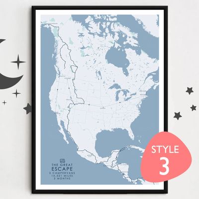Personalized Expedition Map | Custom Road Trip, Sailing & Flight Journey | DIY Travel Gift | Digital Download