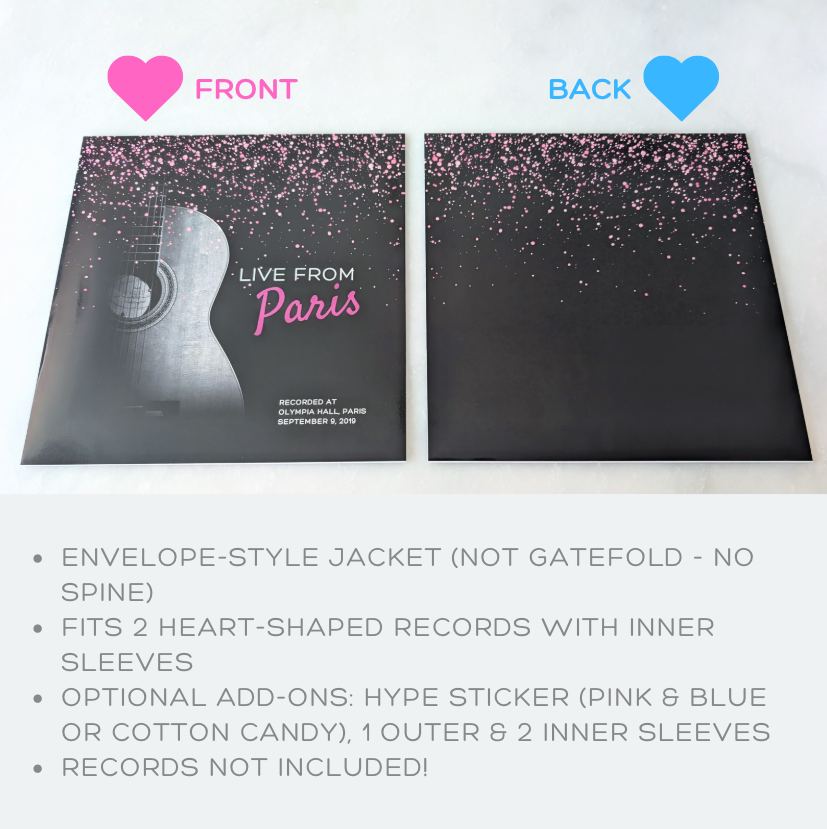 Live From Paris - Black &amp; White Guitar with Pink Sparkles