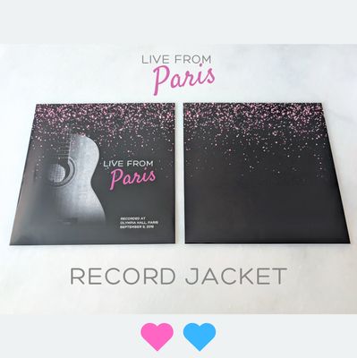 Live From Paris - Black &amp; White Guitar with Pink Sparkles