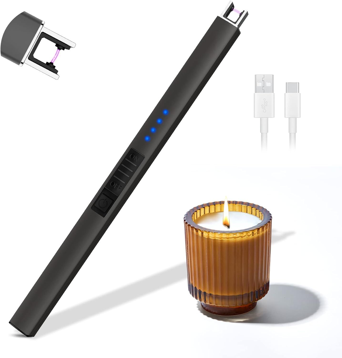 Briquet électrique rechargeable USB-C