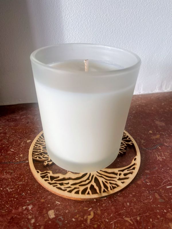 Sous-verre en bois motif : "Arbre de vie"