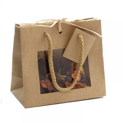 Petit sac vitrine en kraft recyclé