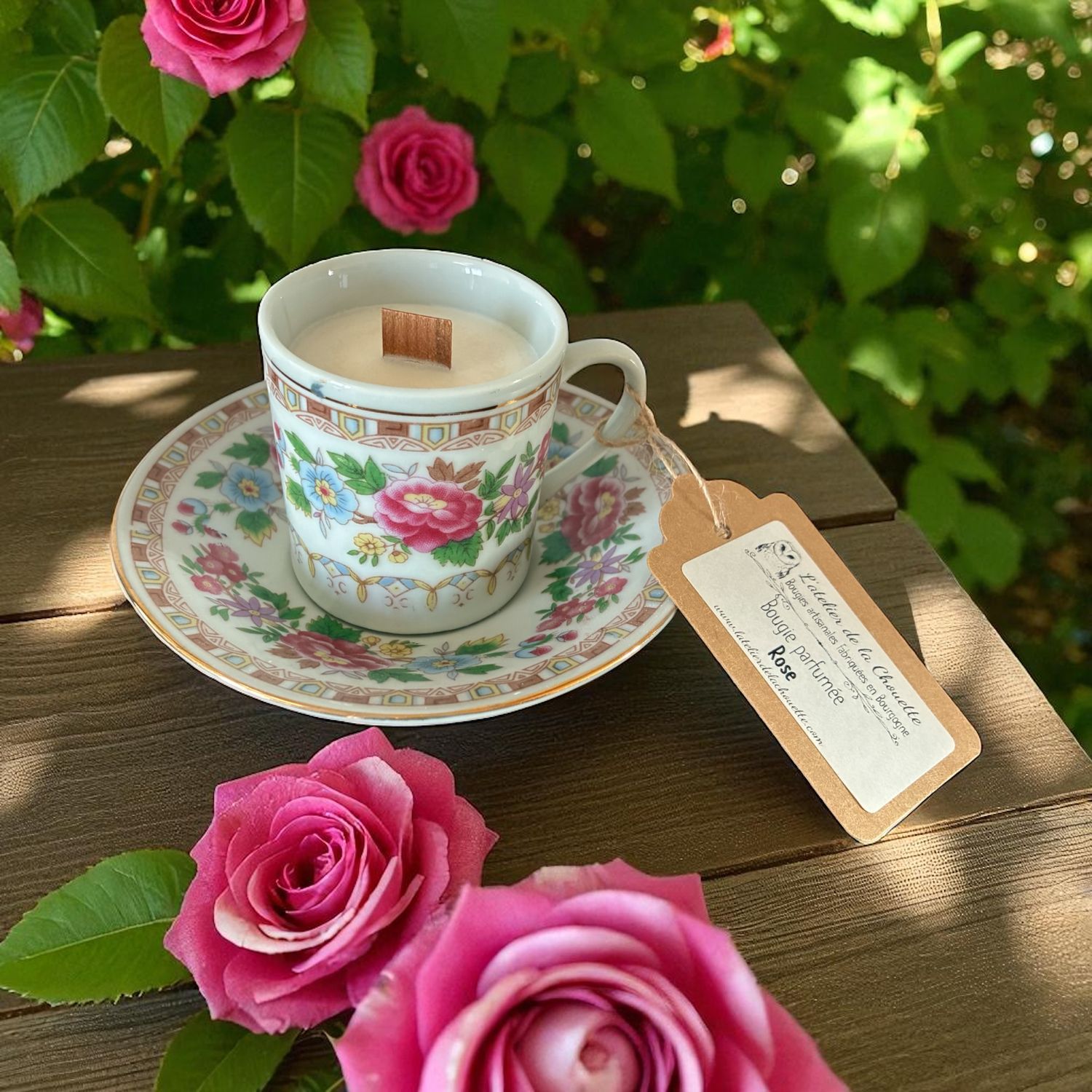 Bougie parfumée Rose - 60 mL