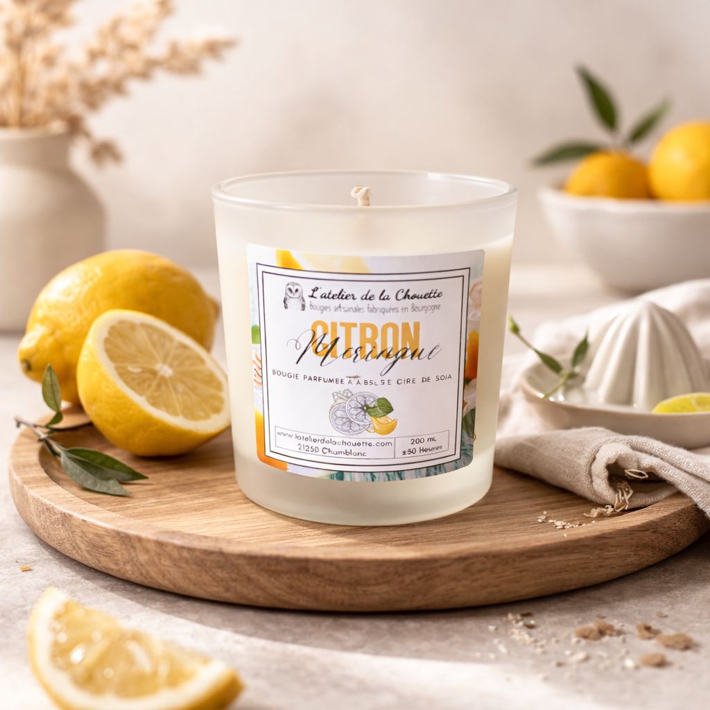 Bougie parfumée Citron meringué - 200 mL